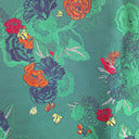Second-Hand - Marcs Emerald Floral Side Stripe Mini Skirt Size 8 - SwapUp
