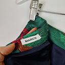 Second-Hand - Marcs Emerald Floral Side Stripe Mini Skirt Size 8 - SwapUp
