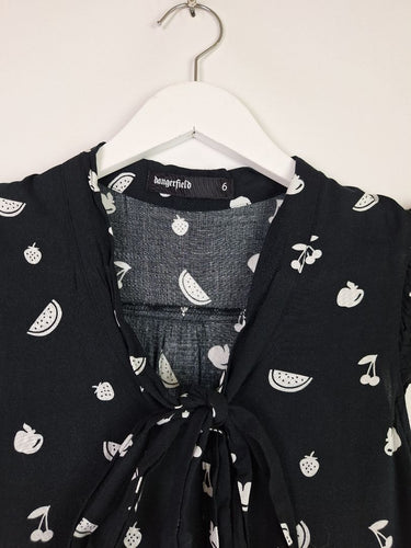 Second-Hand - Dangerfield Fruit Salad Ruffled Top Size 6 - SwapUp