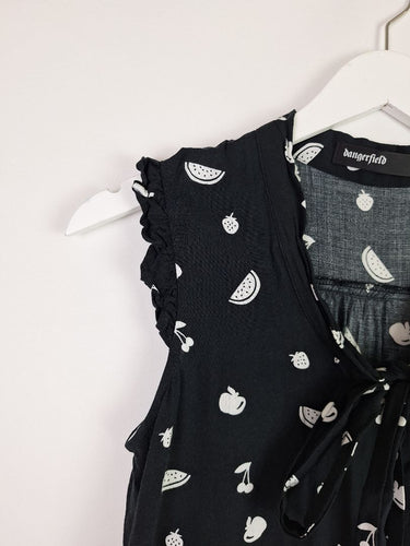 Second-Hand - Dangerfield Fruit Salad Ruffled Top Size 6 - SwapUp