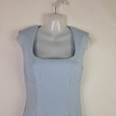 Second-Hand - Zara Ice Blue Fitted Mini Dress Size M - SwapUp