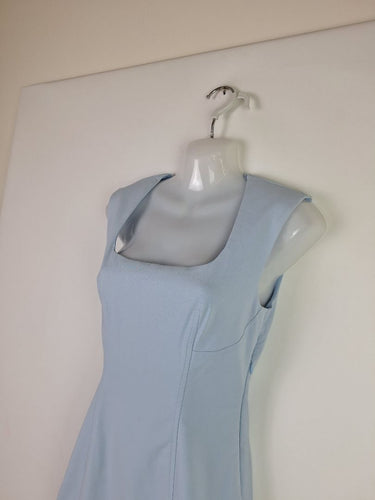 Second-Hand - Zara Ice Blue Fitted Mini Dress Size M - SwapUp
