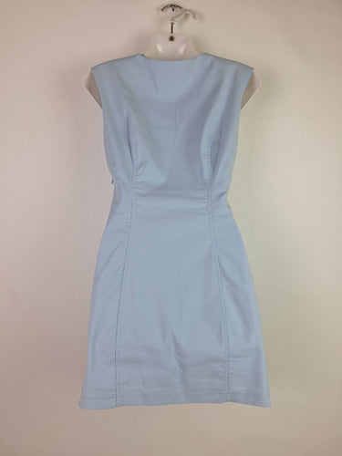 Second-Hand - Zara Ice Blue Fitted Mini Dress Size M - SwapUp