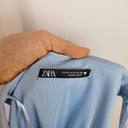 Second-Hand - Zara Ice Blue Fitted Mini Dress Size M - SwapUp
