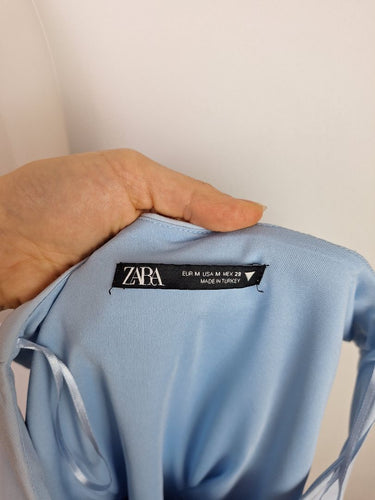Second-Hand Zara Ice Blue Fitted Mini Dress Size M – SwapUp