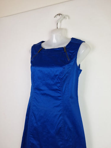 Second-Hand - Calvin Klein Edgy Electric Blue Mini Dress Size XS - SwapUp