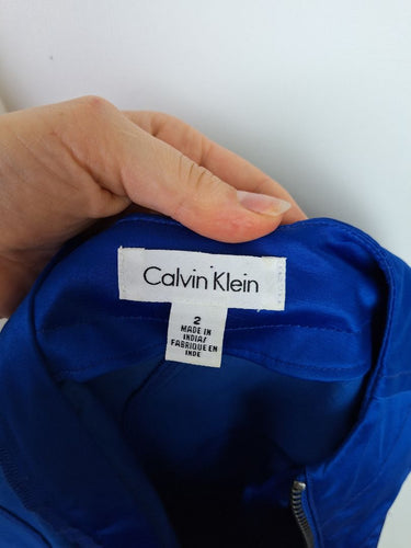 Second-Hand Calvin Klein Edgy Electric Blue Mini Dress Size XS – SwapUp