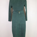 Second-Hand - Atmos & Here Elegant Faux Suede Belted Midi Dress Size 6 - SwapUp