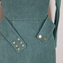 Second-Hand - Atmos & Here Elegant Faux Suede Belted Midi Dress Size 6 - SwapUp