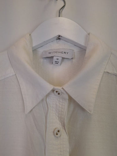 Second-Hand - Witchery Classic White Shirt Size 12 - SwapUp