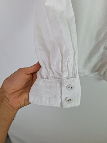 Second-Hand - Witchery Classic Crisp White Button up Shirt Size 12 - SwapUp