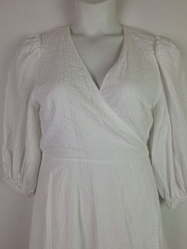 Second-Hand - Sportscraft Casual Linen Blend Wrap Dress Size 12 - SwapUp