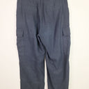 Second-Hand - Witchery Navy Linen Straight Leg Pants Size 12 - SwapUp