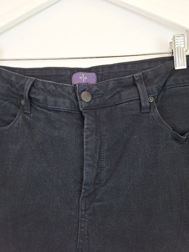 Second-Hand - NYDJ Dark Wash Mini Boot Jeans Size 16 - SwapUp