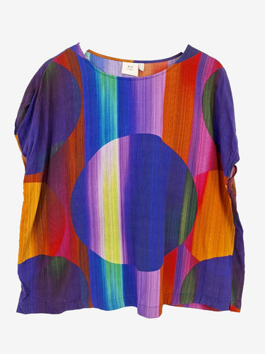 Elk Everyday Whimsical Multi Coloured Top Size 14