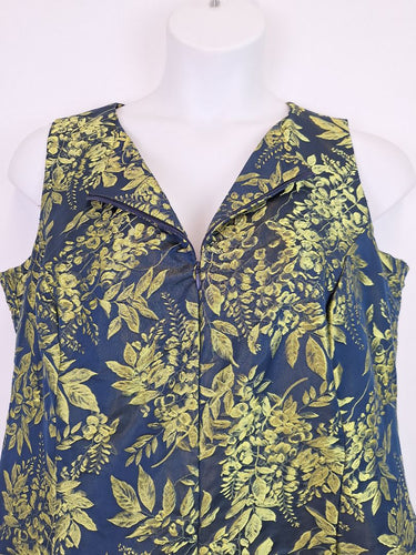 Second-Hand - Digbys Navy Botanical Print Sleeveless Mini Dress Size 18 - SwapUp