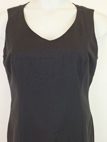 Second-Hand - Sportscraft Midnight Blue Preppy Pinstriped Mini Dress Size 14 - SwapUp