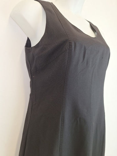 Second-Hand - Sportscraft Midnight Blue Preppy Pinstriped Mini Dress Size 14 - SwapUp