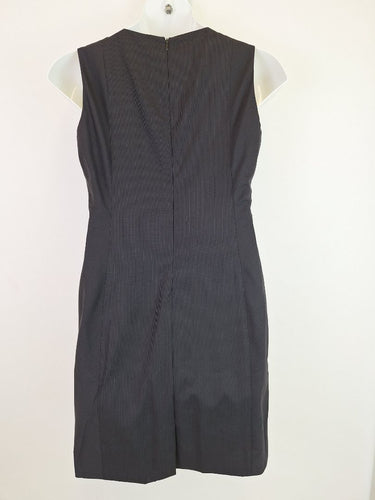 Second-Hand - Sportscraft Midnight Blue Preppy Pinstriped Mini Dress Size 14 - SwapUp