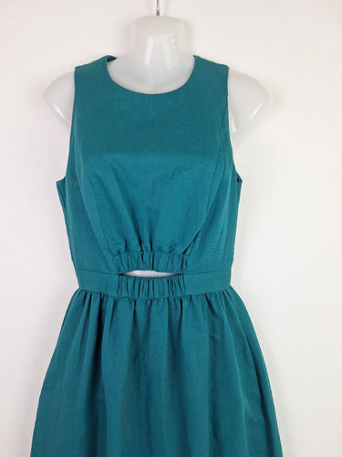 Second-Hand - Cue Teal Cinched Formal Dress Size 8 - SwapUp