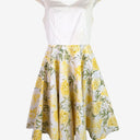 Second-Hand - Mulberry St Vintage Style Sweet Yellow Rose Dress Size 8 - SwapUp