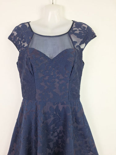 Second-Hand - Review Indigo Jacquard Formal Dress Size 8 - SwapUp