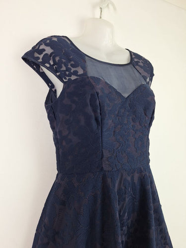 Second-Hand - Review Indigo Jacquard Formal Dress Size 8 - SwapUp