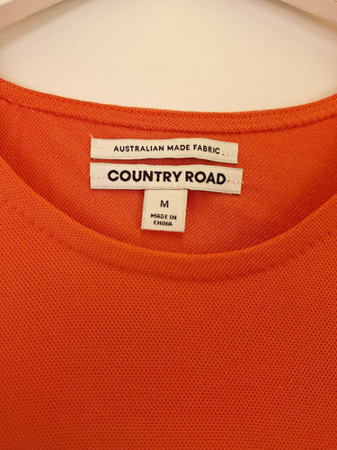 Second-Hand - Country Road Coral Ruffle Back Tank Top Size M - SwapUp