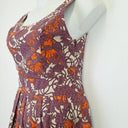 Second-Hand - Dangerfield Muted Purple Flower Tie Back Dress Size 12 - SwapUp