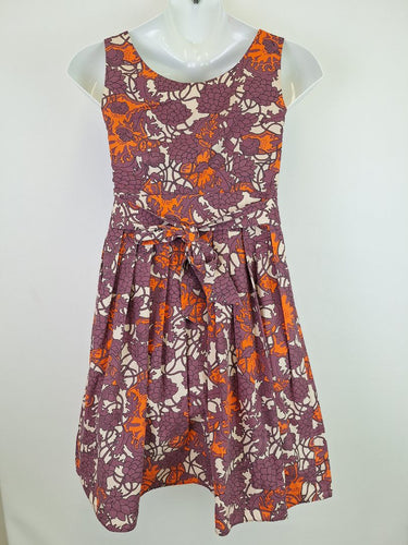 Second-Hand - Dangerfield Muted Purple Flower Tie Back Dress Size 12 - SwapUp