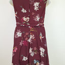 Second-Hand - Wallis Plum Flower Waist Tie Dress Size 12 - SwapUp