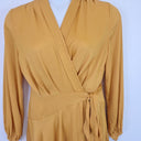 Second-Hand - Atmos & Here Honeysuckle Textured Satin Wrap Dress Size 14 - SwapUp