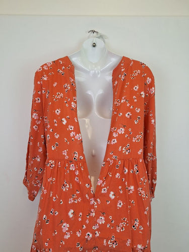 Second-Hand - Commonry Peach Petal Tiered Dress Size 18 - SwapUp