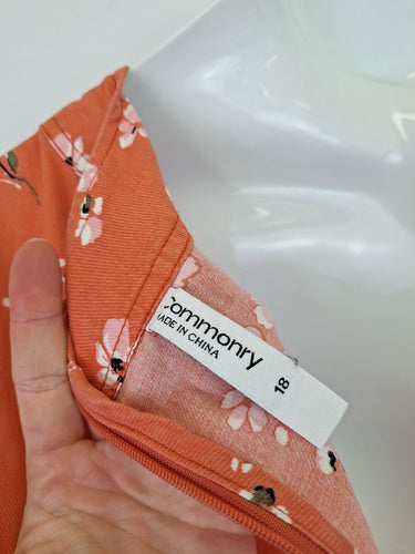 Second-Hand - Commonry Peach Petal Tiered Dress Size 18 - SwapUp