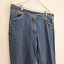 Second-Hand - Assorted Brands Mid Blue Button Waist Ankle Jeans Size 20 - SwapUp