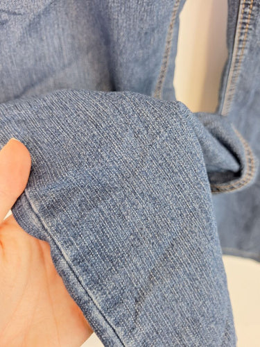 Second-Hand - Assorted Brands Mid Blue Button Waist Ankle Jeans Size 20 - SwapUp