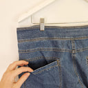 Second-Hand - Assorted Brands Mid Blue Button Waist Ankle Jeans Size 20 - SwapUp