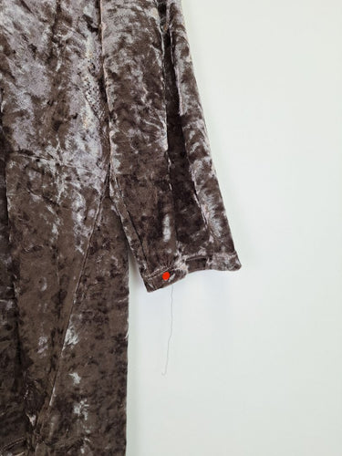 Second-Hand - Sara Mauve Crushed Velvet Witchy Luxe Top Size 16 - SwapUp