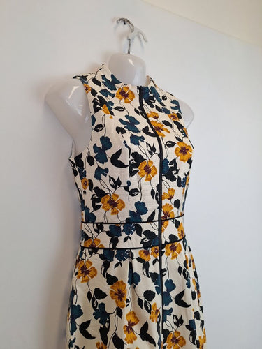 Second-Hand - Cue Mock Neck Front Zip Midi Dress Size 6 - SwapUp