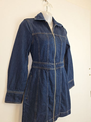 Second-Hand - Witchery Dark Wash Denim Mini Dress Size 4 - SwapUp