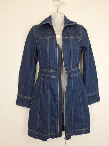 Second-Hand - Witchery Dark Wash Denim Mini Dress Size 4 - SwapUp