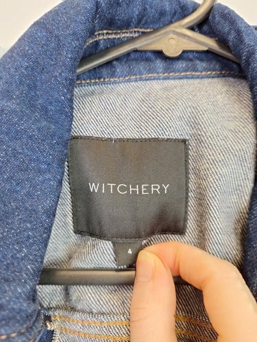 Second-Hand - Witchery Dark Wash Denim Mini Dress Size 4 - SwapUp