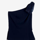 Second-Hand - Review Navy Ribbon One Shoulder Top Size 6 - SwapUp