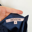 Second-Hand - Review Navy Ribbon One Shoulder Top Size 6 - SwapUp