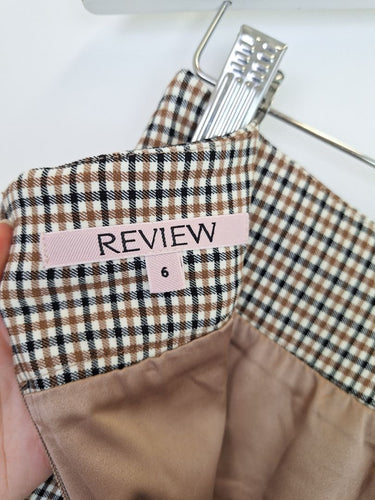 Second-Hand - Review Classic Check Pleat Mini Skirt Size 6 - SwapUp