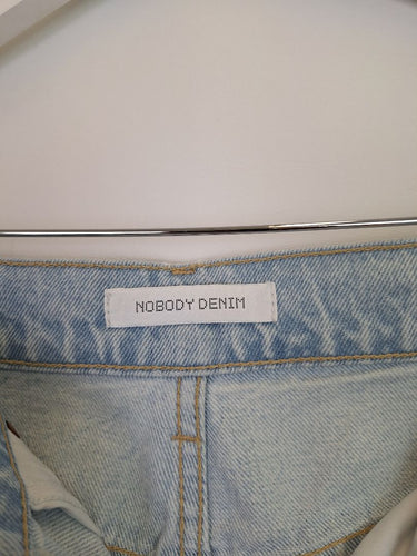 Second-Hand - Nobody Denim Light Wash High Rise Shorts Size 6 - SwapUp