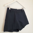 Second-Hand - Reiss Navy Structured Mini Shorts Size 4 - SwapUp