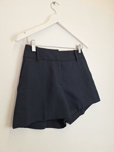 Second-Hand - Reiss Navy Structured Mini Shorts Size 4 - SwapUp
