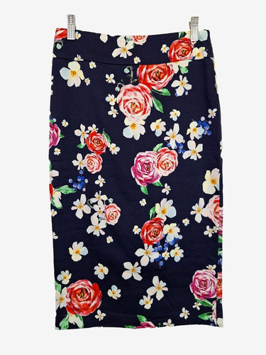 Second-Hand - Review Vintage Floral Midi pencil Skirt Size 6 - SwapUp