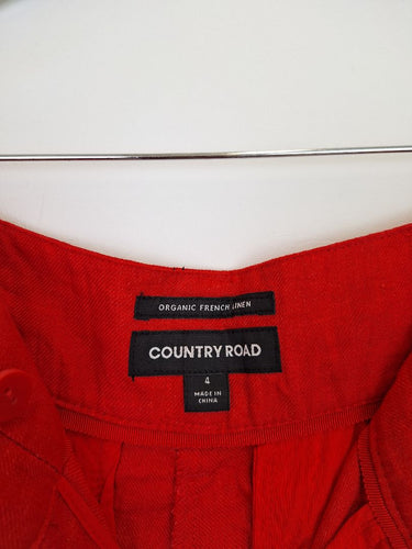 Second-Hand - Country Road Ruby French Linen Shorts Size 4 - SwapUp